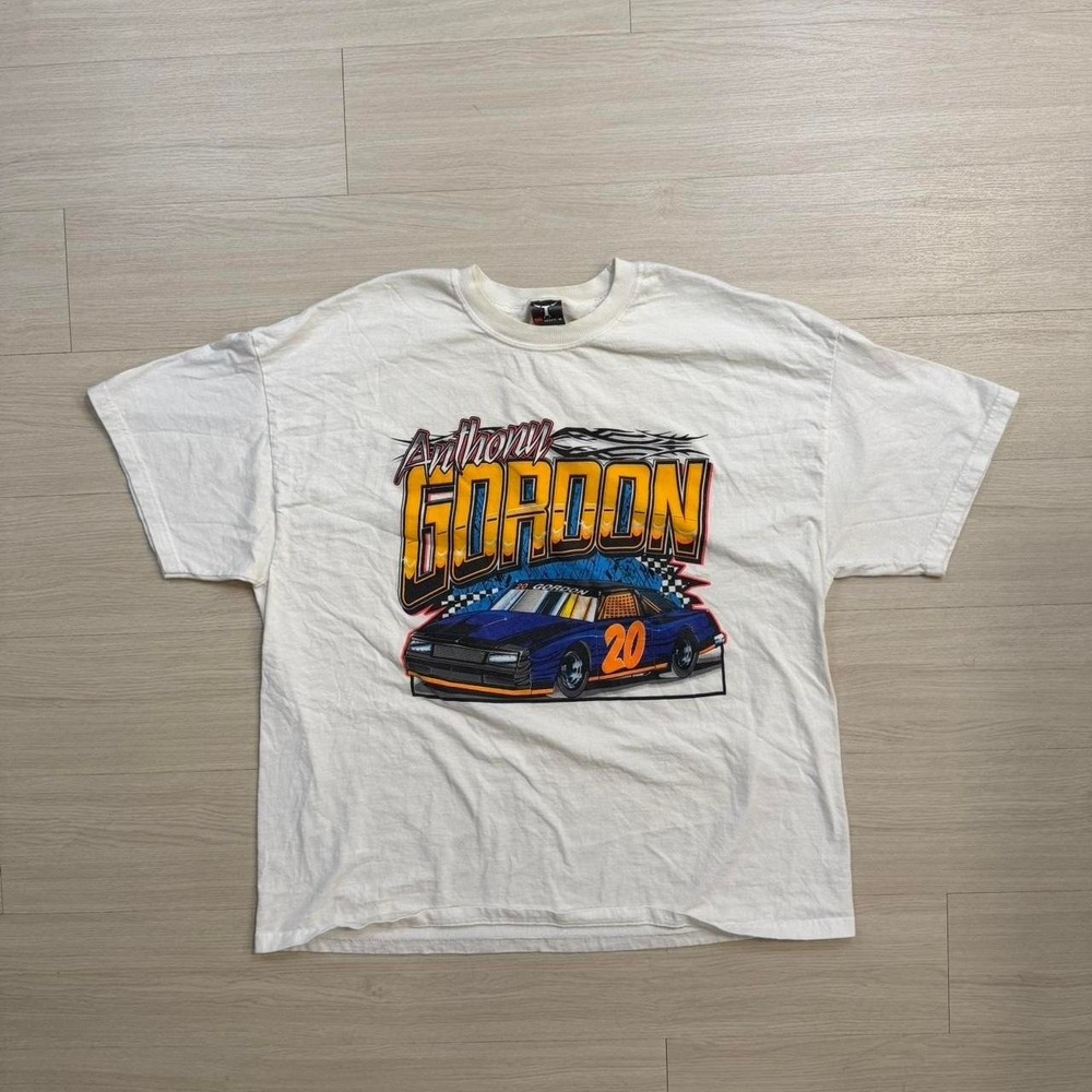 Anthony Gordon NASCAR Racer White Short Sleeve Shirt Men's Size XXL